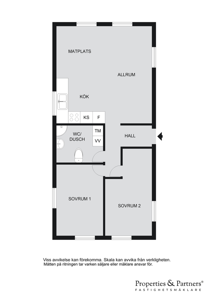 Sjöblick, av byggnadsnämnden godkänd planlösning